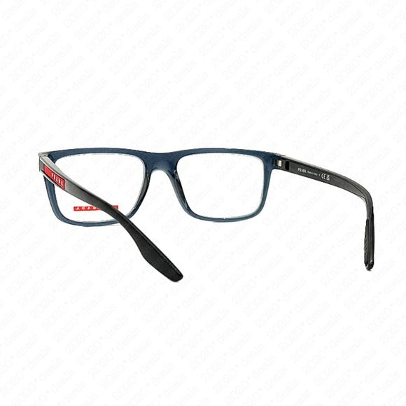 PRADA Linea Rossa Men's PS 02OV CZH1O1 53mm Blue Transparent Eyeglasses - Picture 5 of 12